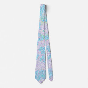 Elegant aqua tiny abstract lines tie