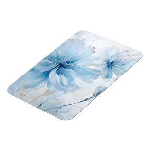 Elegant Aquarelle Floral Bloom Watercolor Magnet