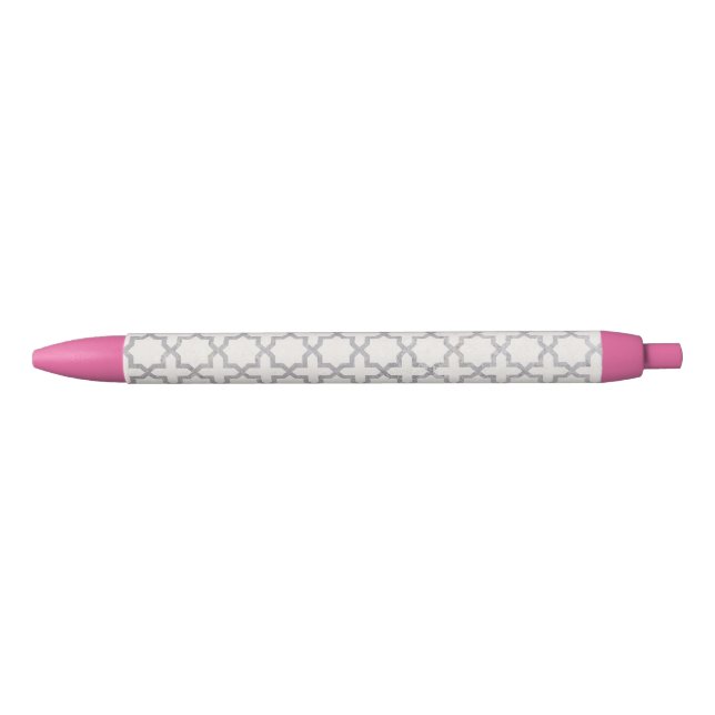 Elegant Arabesque Ornament Black Ink Pen (Front)
