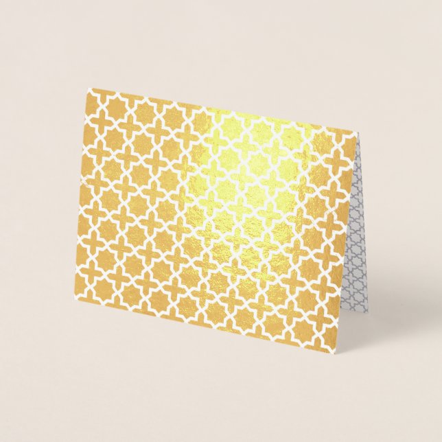 Elegant Arabesque Ornament Foil Card (Front)