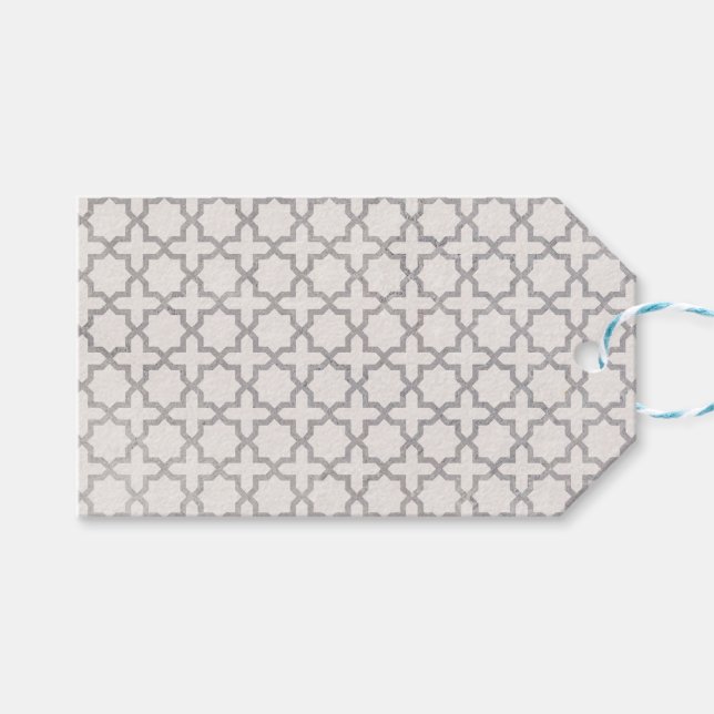 Elegant Arabesque Ornament Gift Tags (Front (Horizontal))