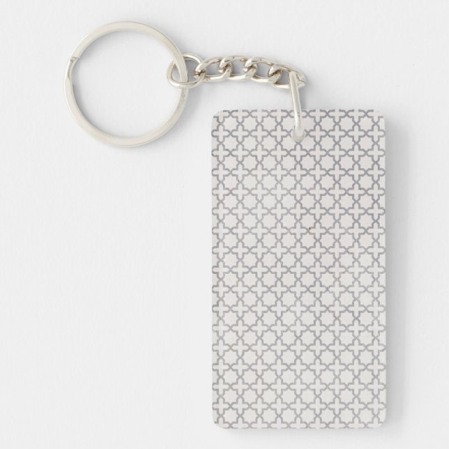 Elegant Arabesque Ornament Key Ring (Front)