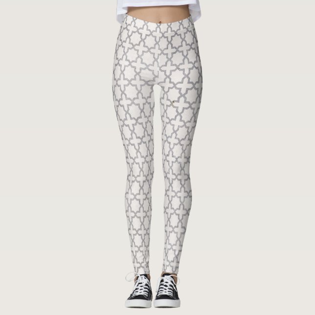 Elegant Arabesque Ornament Leggings (Front)