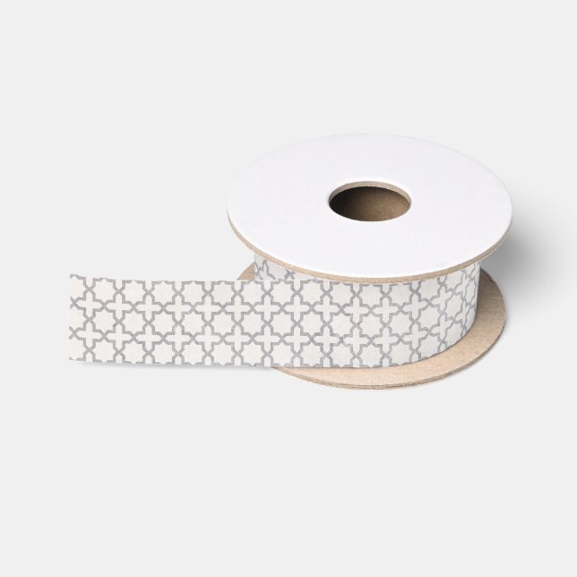 Elegant Arabesque Ornament Satin Ribbon (Spool)