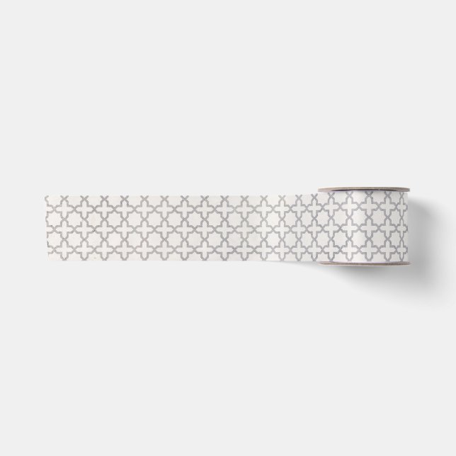 Elegant Arabesque Ornament Satin Ribbon (Front)