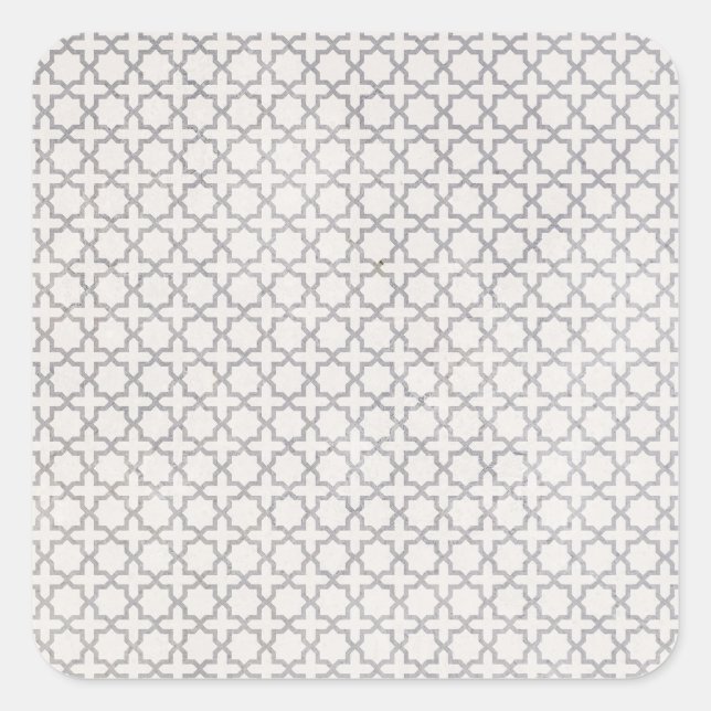 Elegant Arabesque Ornament Square Sticker (Front)