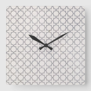 Elegant Arabesque Ornament Square Wall Clock