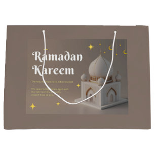 Elegant Arabic Calligraphy Ramadan Wishes Large Gift Bag