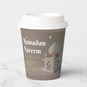 Elegant Arabic Calligraphy Ramadan Wishes Paper Cups