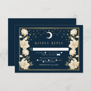 Elegant Arch Art Nouveau Wedding RSVP Enclosure Card