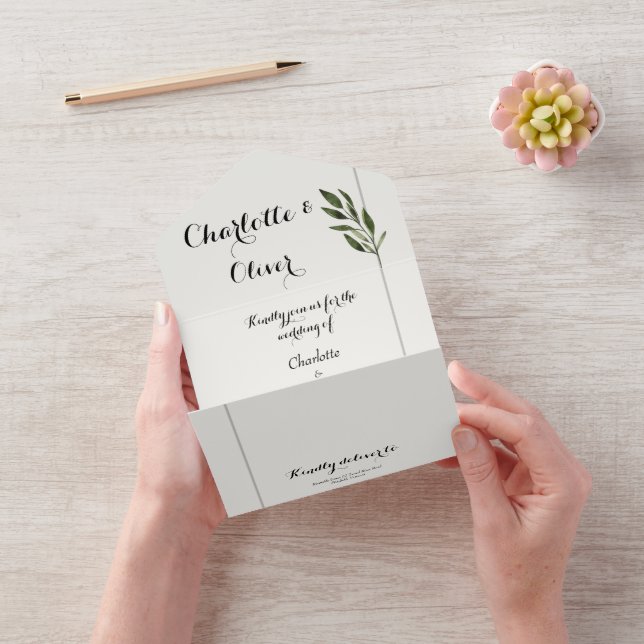 Elegant Arch Botanical Greenery All In One Invites (Video)