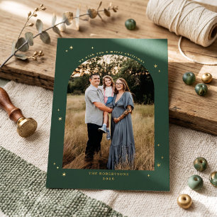 Elegant Arch Christmas Photo - Green