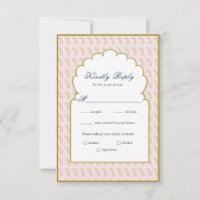 Elegant Arch frame Pink Indian wedding RSVP Card