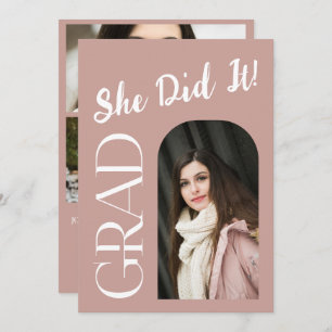 Elegant Arch Graduation Invitation   Custom Photo 