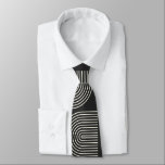 Elegant Arch Lines Black White Wedding  Tie<br><div class="desc">Elegant Mid Century Mod Arch Lines Black and White Wedding Neck Tie</div>