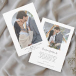 Elegant Arch Love and Thanks 2 Photo Wedding Thank You Card<br><div class="desc">Elegant arch photo wedding thank you card with an additional photo and text on the back. You can use this card for a wedding,  bridal shower,  engagement,  anniversary,  or any special event. For more advanced customization of this design,  please click the BLUE DESIGN TOOL BUTTON.</div>