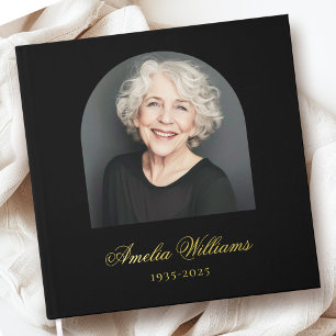 Elegant arch loving memory funeral memorial photo guest book