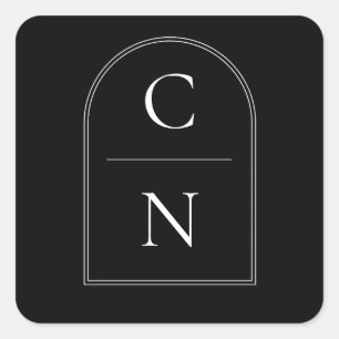 Elegant Arch Monogram Envelope Seals