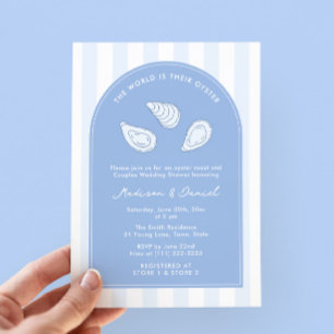 Elegant Arch Oyster Roast Couples Wedding Shower Invitation