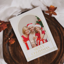 Elegant Arch Personalised Family Photo Christmas