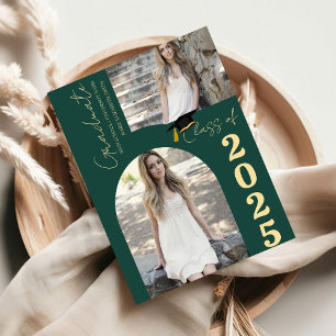Elegant Arch Photo College High School Graduation Announcement