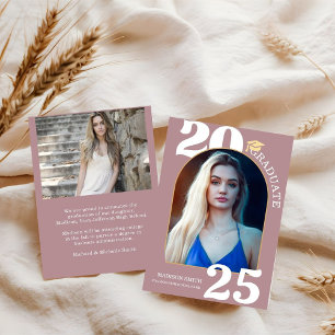 Elegant Arch Photo College High School Graduation Announcement