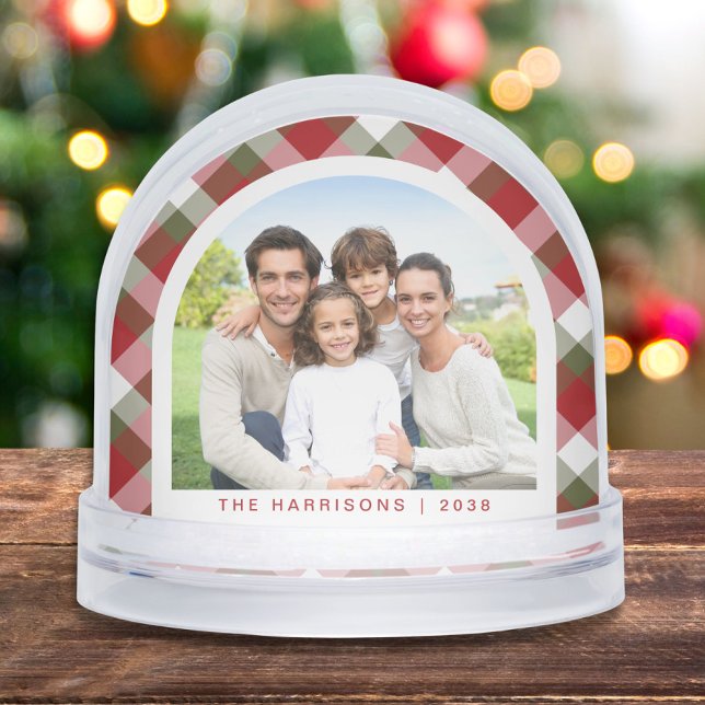 Elegant Arch Photo Family Christmas Snowglobe (Creator Uploaded)