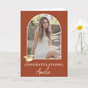 Elegant Arch Photo Graduation Congratulations Card