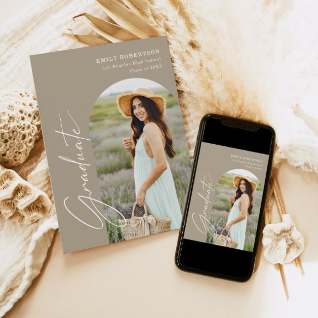 Elegant Arch Photo Graduation  Invitation (Creator Uploaded)