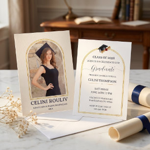Elegant Arch Photo Graduation Party Invitate 2026 Invitation