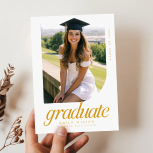 Elegant Arch Photo Graduation Party Invitation Postcard