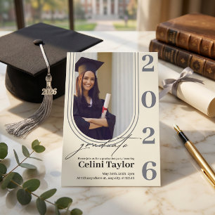 Elegant Arch Photo Graduation Party Invite 2026