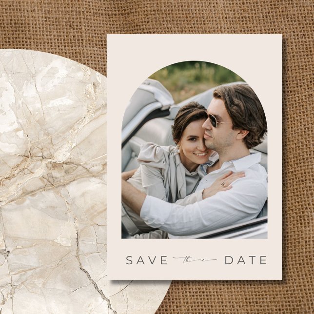 Elegant Arch Photo Modern Wedding Save The Date (Elegant Arch Photo Modern Wedding Save The Date)