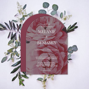 Elegant Arch Romantic Flower Wedding Invitation