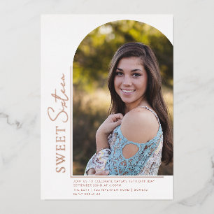 Elegant Arch Shape Sweet 16 Rose Gold Photo