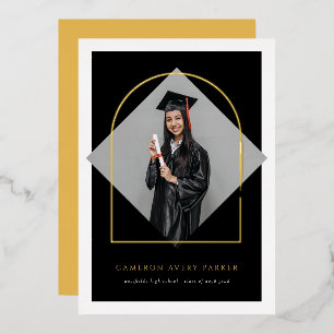 Elegant Arch Tassels Frame Modern Photo Graduation