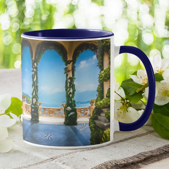 Elegant Arches of Italy Veranda Lake Como Mug (Creator Uploaded)