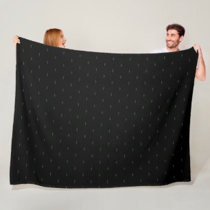 Elegant Armani Black Satin Pattern Fleece Blanket