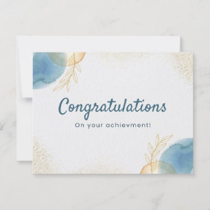 Elegant art  congratulations on your achievement  postcard
