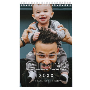 Elegant art deco 2022 photo calendar