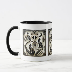Elegant Art Deco cat Mug