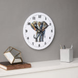 Elegant art deco elephant large clock<br><div class="desc">Elegant art deco elephant Large Clock</div>