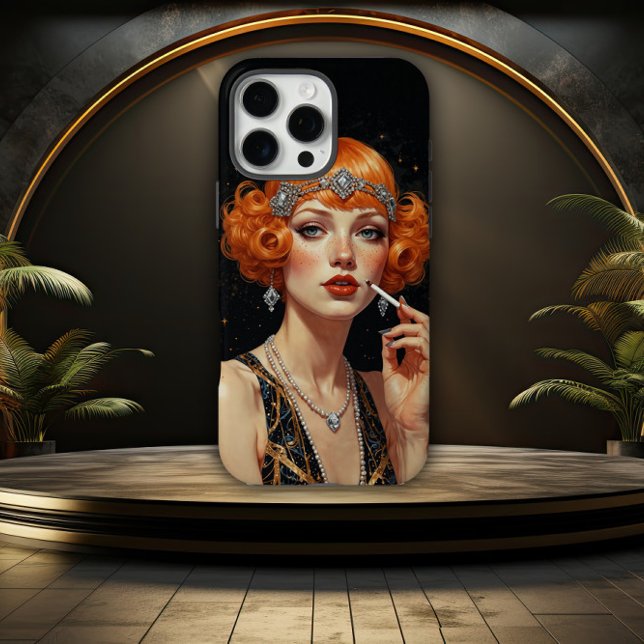 Elegant Art Deco Flapper Girl Case-Mate iPhone Case (Creator Uploaded)