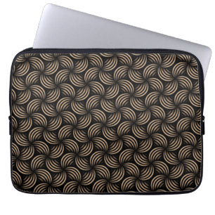 Elegant Art Deco Geometric Waves Laptop Sleeve