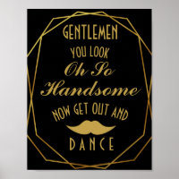Elegant art deco Gold & Black GENTLEMEN BATHROOM
