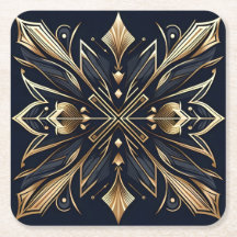 Elegant Art Deco Gold Mandala