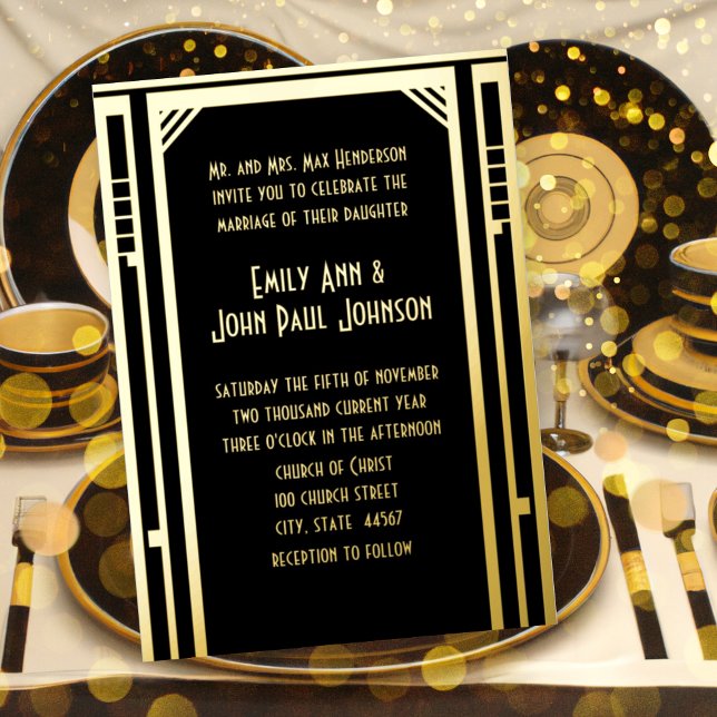 Elegant  Art Deco Gold Wedding      (Creator Uploaded)