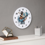 Elegant Art Deco lady  Large Clock<br><div class="desc">Elegant Art Deco lady Large Clock</div>