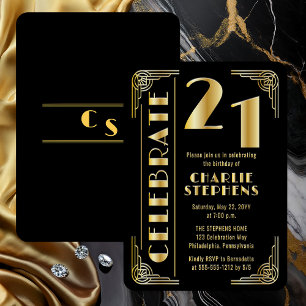 Elegant Art Deco Luxury 21st Birthday Party