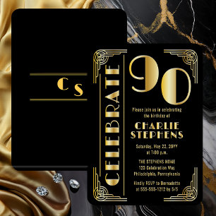 Elegant Art Deco Luxury 90th Birthday Party